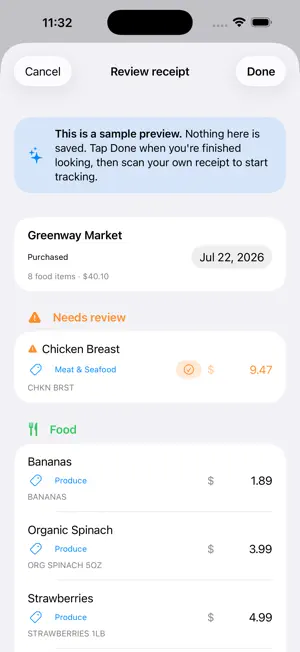 TossCost: Food Waste Tracker screenshot 2