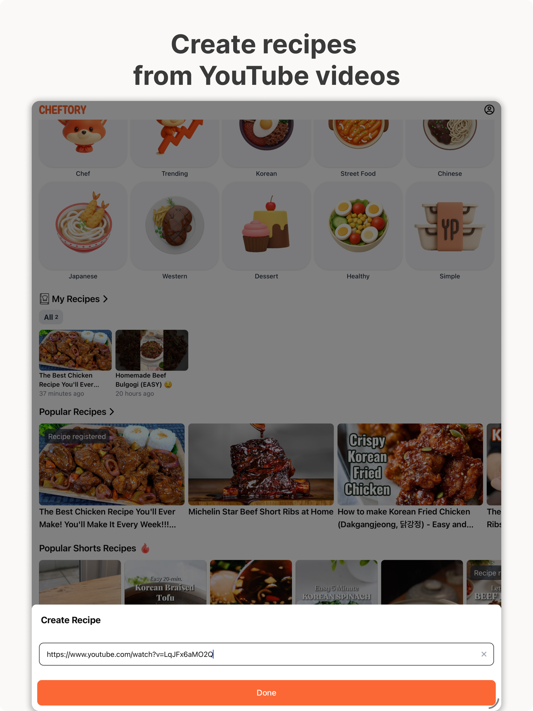 Cheftory: Video Recipes