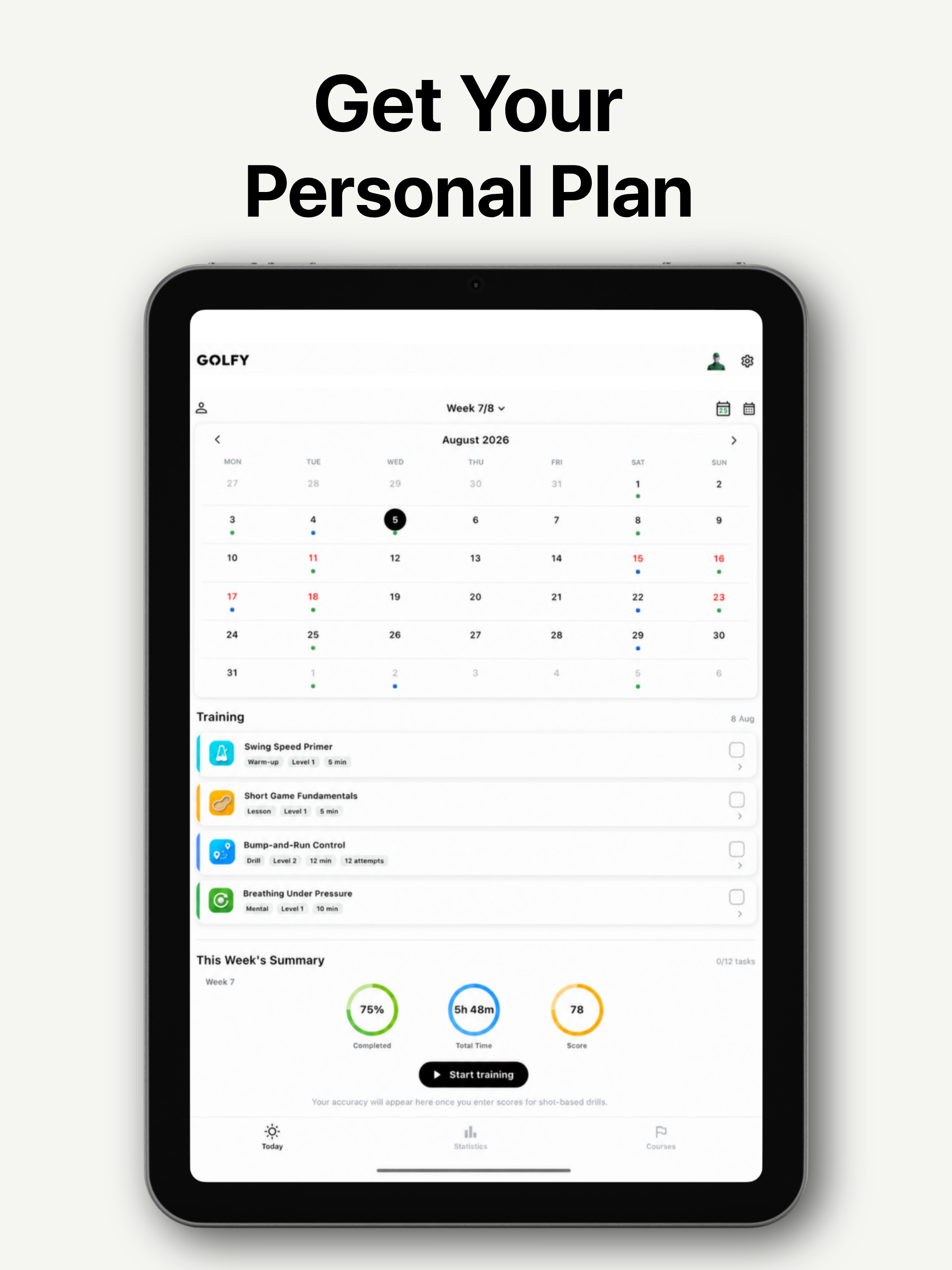 Golf Training & Plans: Golfy screenshot 8