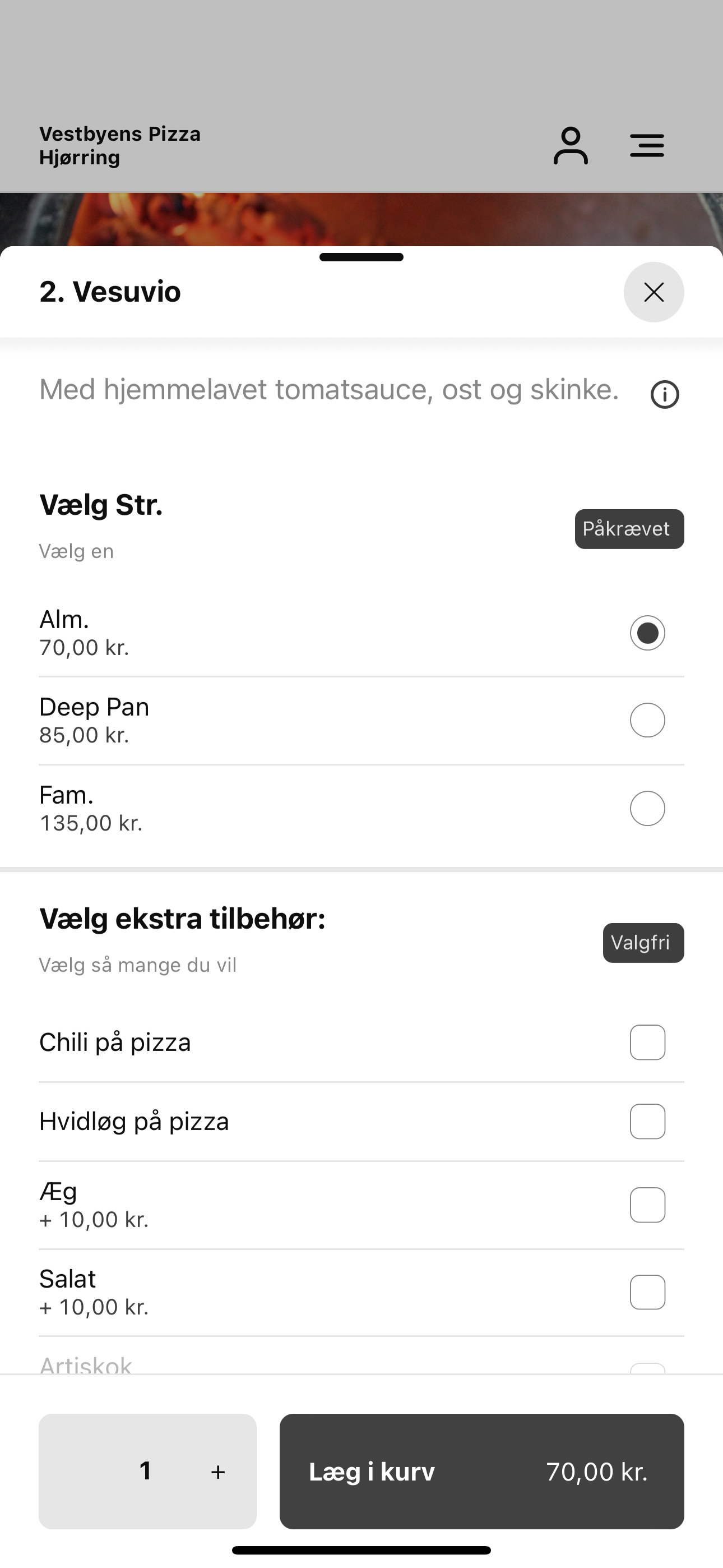 Vestbyens Pizza Hjørring screenshot 4