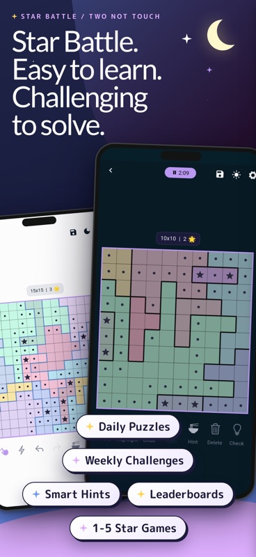 Hoshi: Star Battle Puzzles screenshot 1