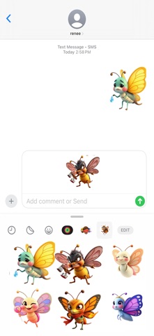 旋转的蝴蝶贴纸 screenshot