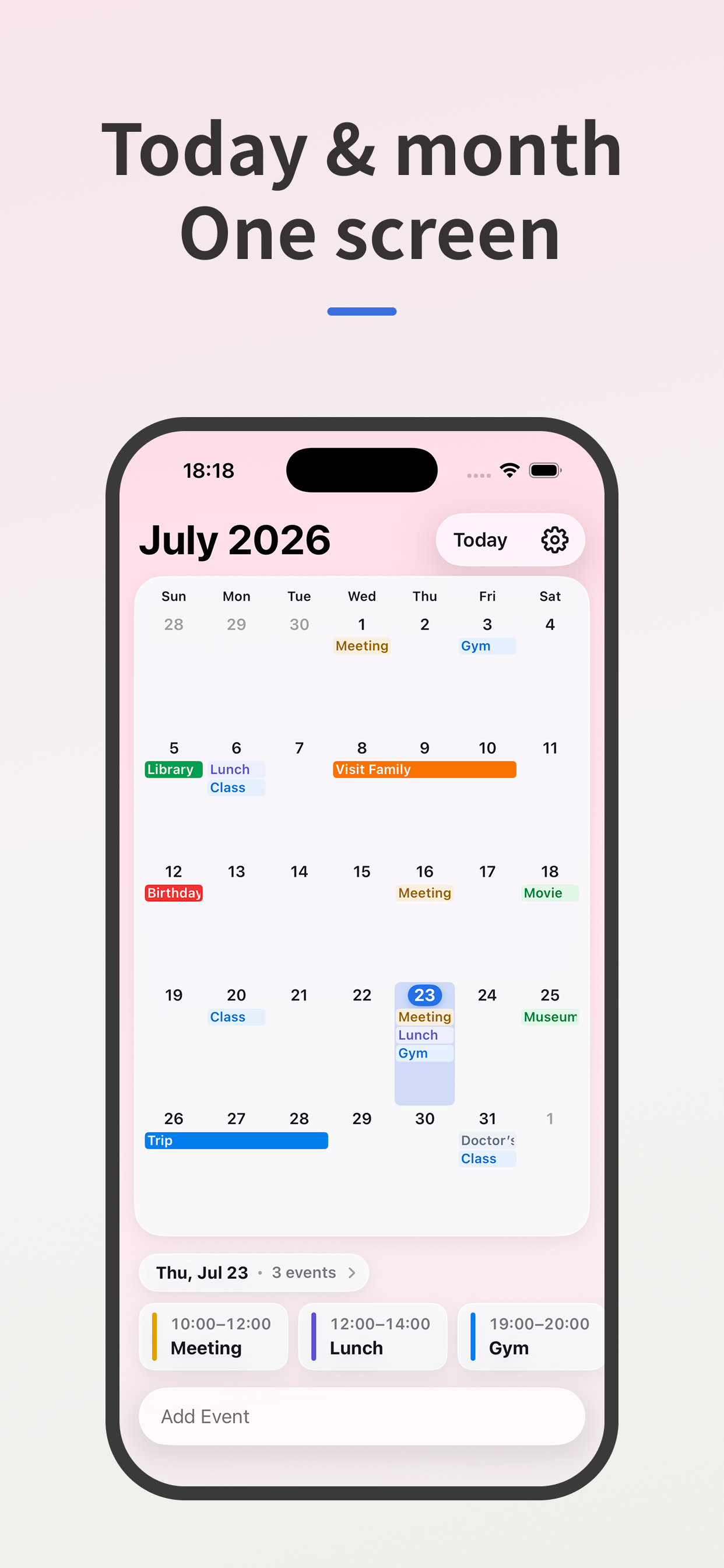 Monthly Grid Calendar screenshot 2