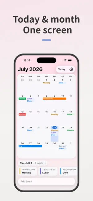 Monthly Grid Calendar screenshot 2