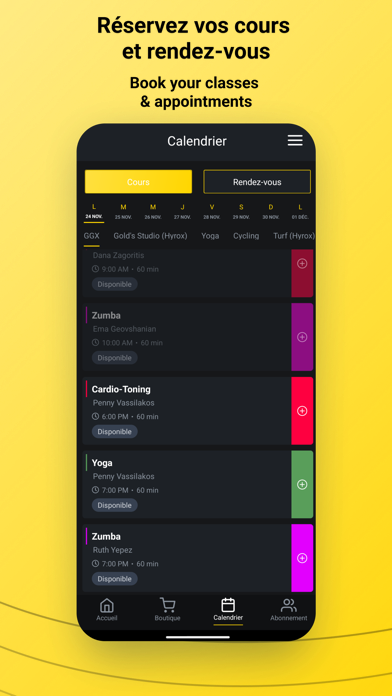 Gold's Gym QC screenshot