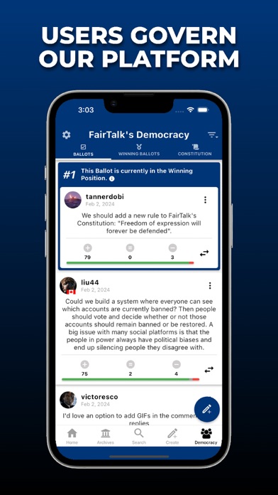 FairTalk: Vote, Debate, Govern Screenshot