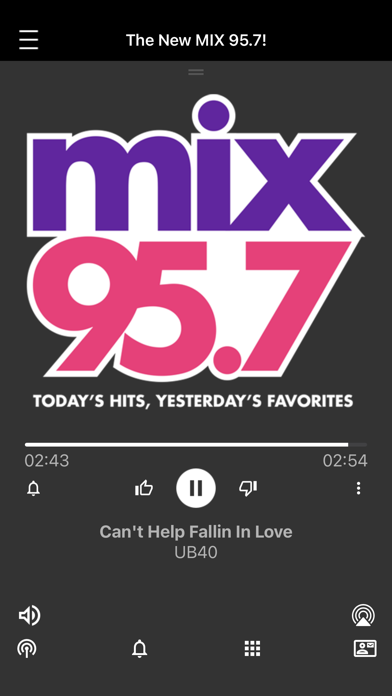 Mix 95.7! Screenshot