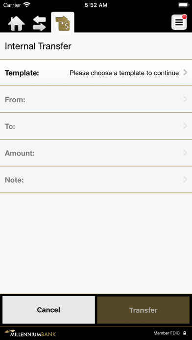 Millennium Bank Mobile Biz Screenshot