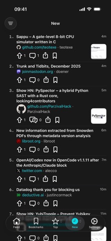 HackStream - HackerNews Feed Screenshot 4 of 5