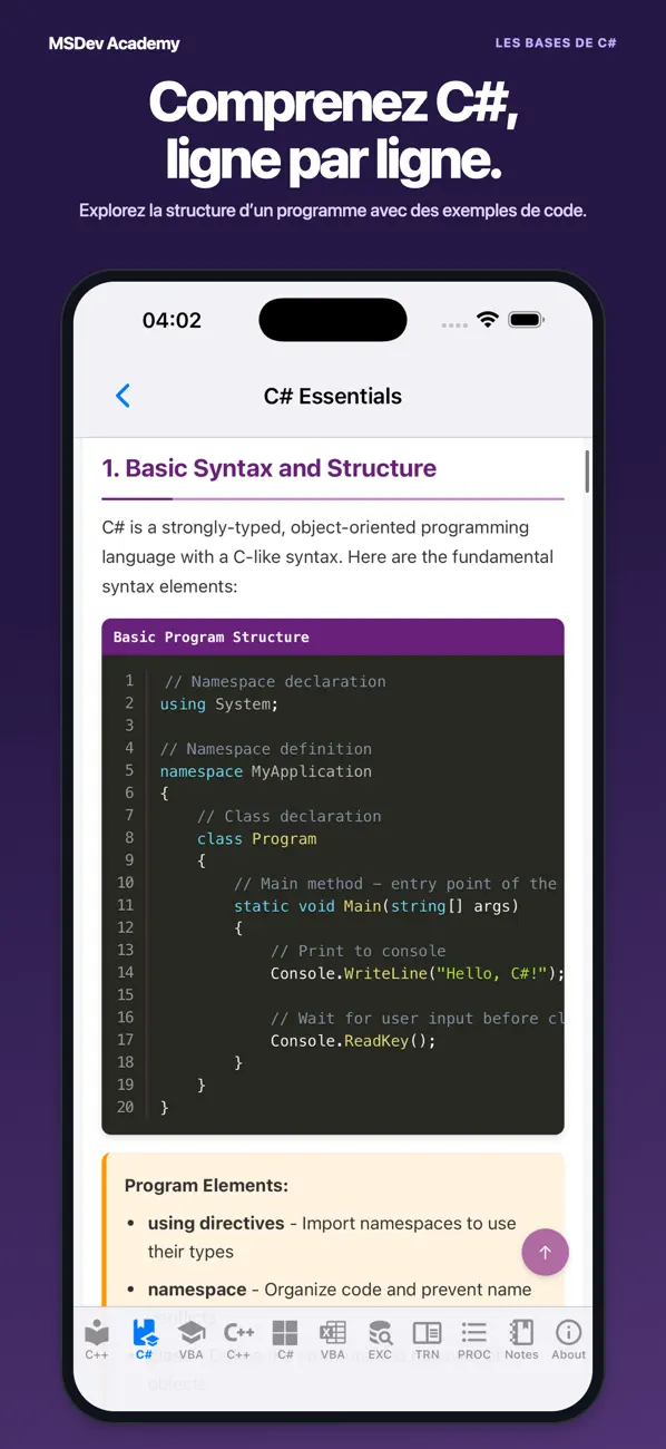 Screenshot #2 pour MSDev Academy