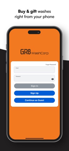 GR8 Wash Corp iPhone screenshot