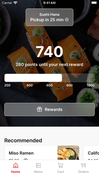 Sushi Hana iPhone screenshot 1 - Food & Drink app