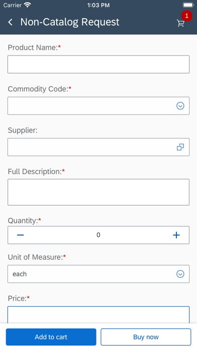 SAP Ariba Procurement Screenshot