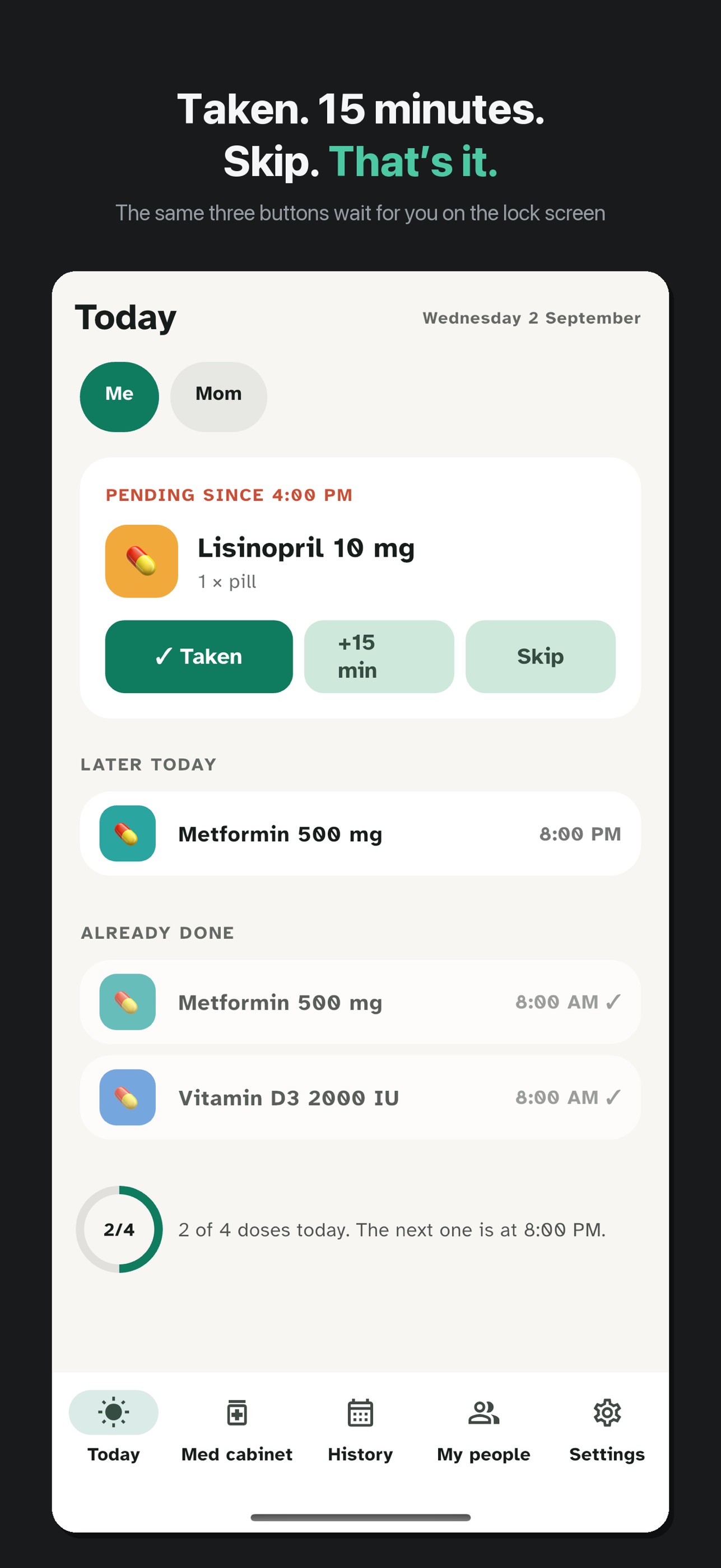 Screenshot 4 of CadaToma: Medication Reminder