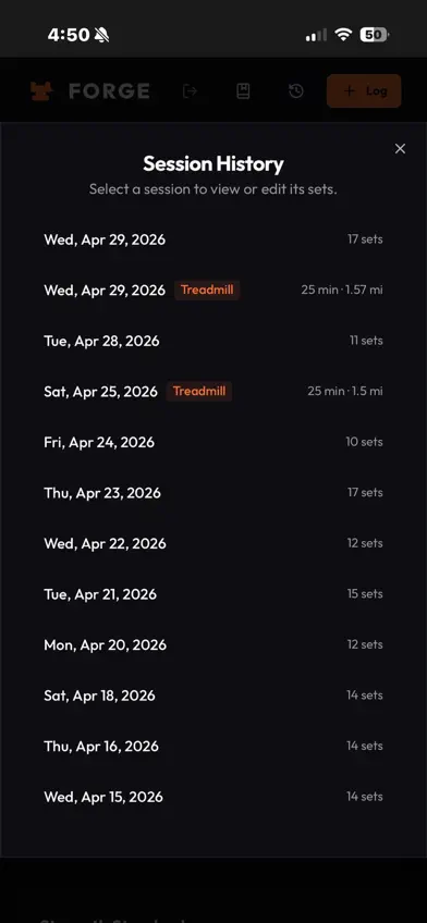 Forge Workout Tracker screenshot 5