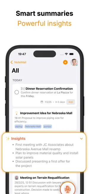 NoteMail: AI Meeting Notes screenshot 2