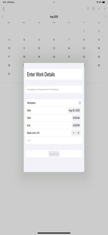 Timesheets plus++ Screenshot 3 of 6