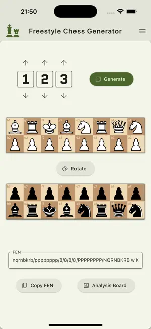 Freestyle Chess Generator screenshot 2
