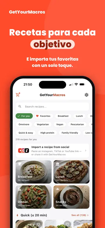 GetYourMacros: Dieta y Ahorro screenshot 5 of 6