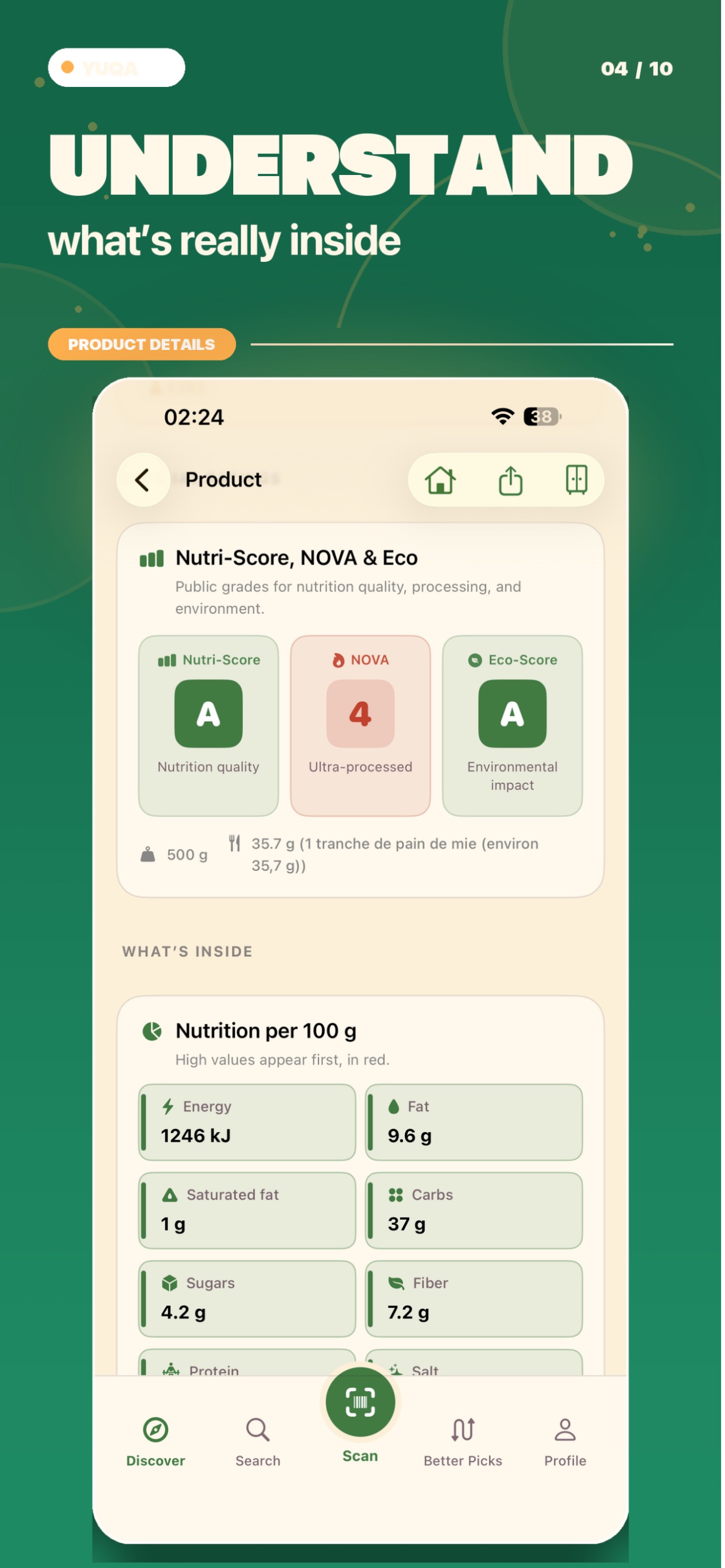 Screenshot 4 of Yuqa - Food & Cosmetic Scanner
