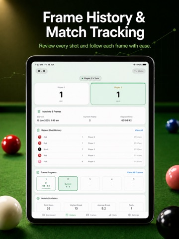 Snooker Scoreboard Counter iPad screenshot