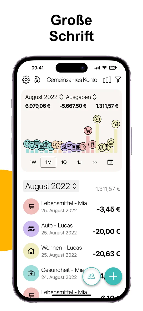 Haushaltsbuch Ausgaben Monee iPhone App Screenshot 10 – Finanzen