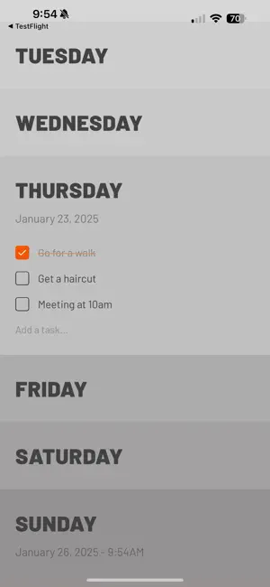Weekstack screenshot 1