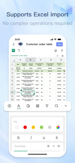 XLSX Spreadsheet-Sheets Editor screenshot 3