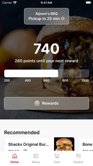 Aljoom BBQ app screenshot