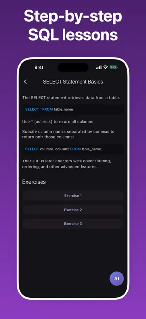 SQL Practice: Learn Database iPhone screenshot 2