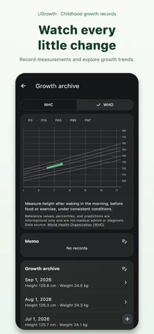 UGrowth: Child Growth Tracker screenshot 2