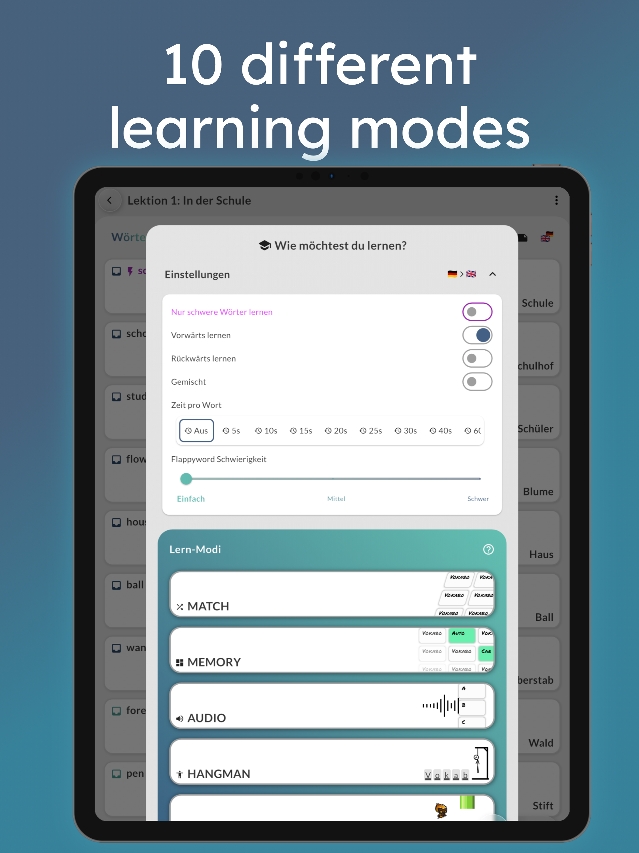 Vokabo - vocabulary trainer screenshot 9