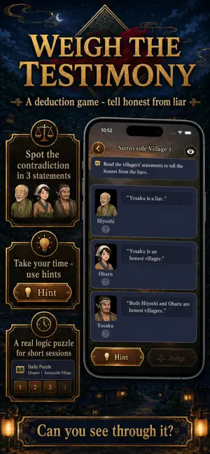 Logic Puzzles: Spot the Liar screenshot 1