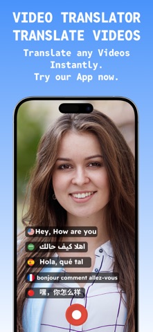 Video Translator with subtitle iPhone screenshot
