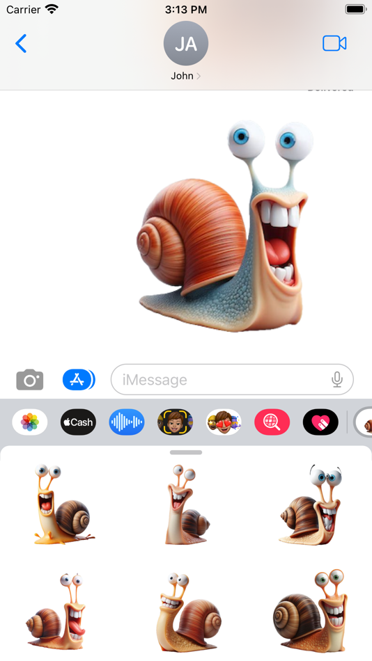 #6. Goofy Snail Stickers (iOS) Podle: Paul Scott