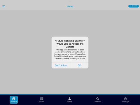 Future Ticketing Scanner app screenshot 2