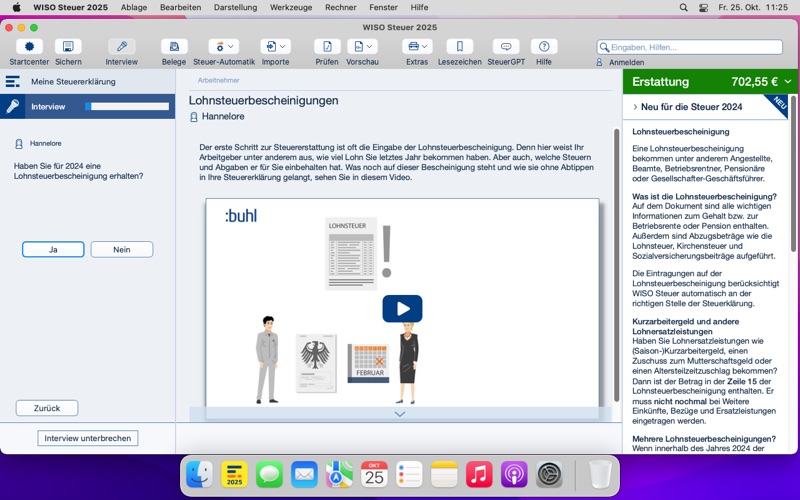 WISO Steuer 2025 Screenshot