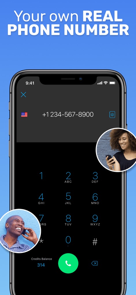 Text Me - Phone Call + Texting - Personalized Number