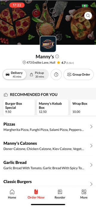 Manny's. Screenshot 2 of 4