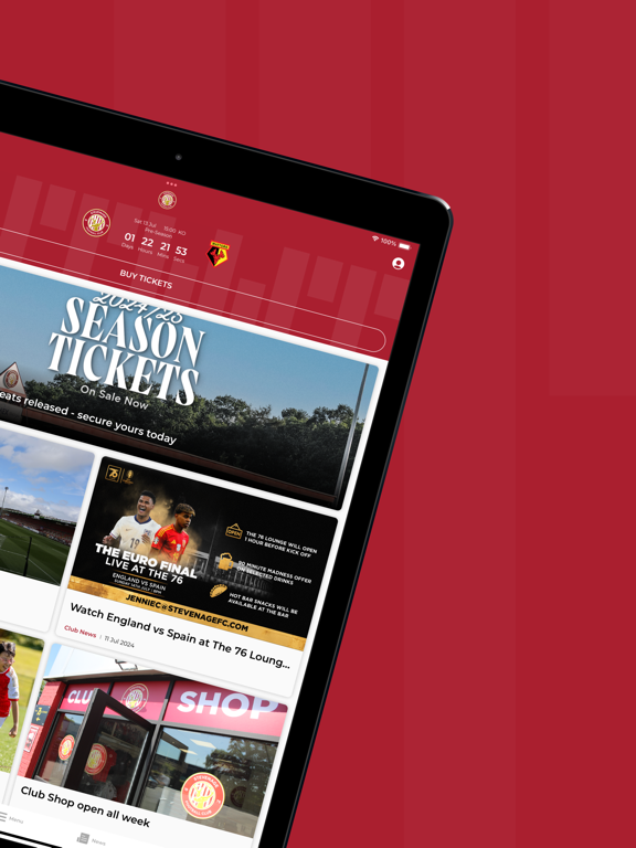 Stevenage FC iPad screenshot 2 - Sports app