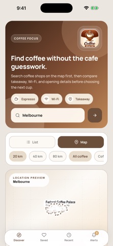 Coffee Near Me iPhone screenshot