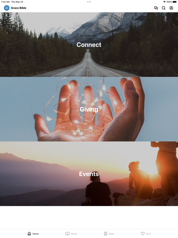 Grace Bible Church Warrenton iPad screenshot 1 - Lifestyle app