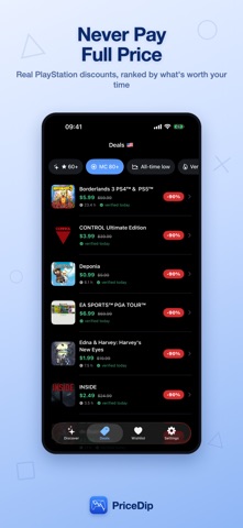PriceDip: PS Store Deals screenshot 1