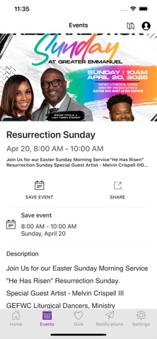Greater Emmanuel FWC app screenshot 3