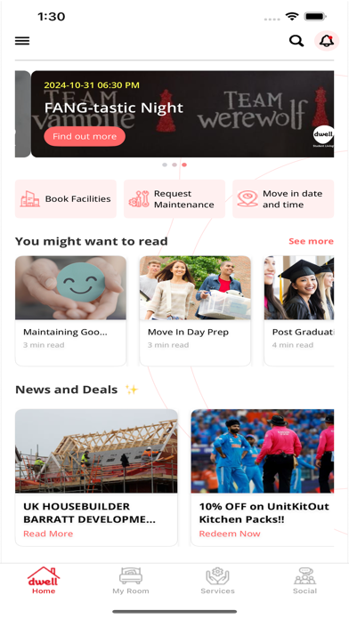 dwell Student Living Screenshot