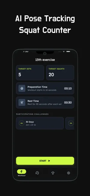 Squat Counter - Auto counting screenshot 2