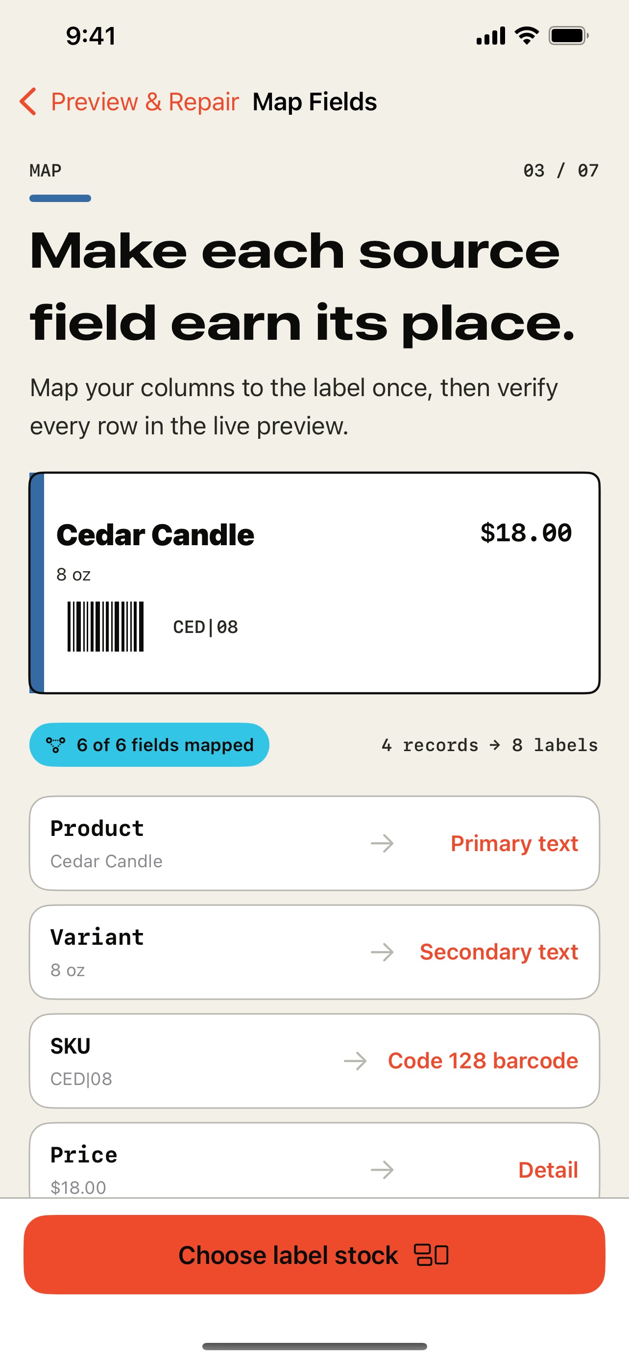 Screenshot 1 of PasteLabel: Label Printer