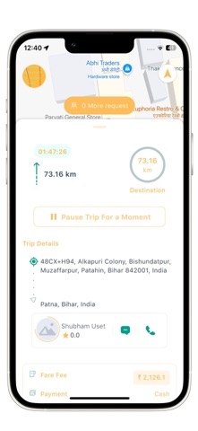 GoRyde Driver app screenshot