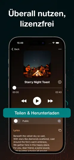 Screenshot von AI Song Generator - Soniva auf dem iPhone 4