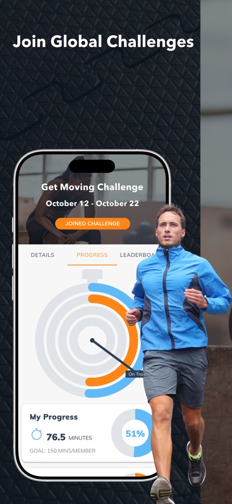 Sworkit Fitness & Wellness App - Participez à des "défis mondiaux" avec une "visualisation de progression circulaire" interactive pour mesurer les efforts et maintenir la motivation.